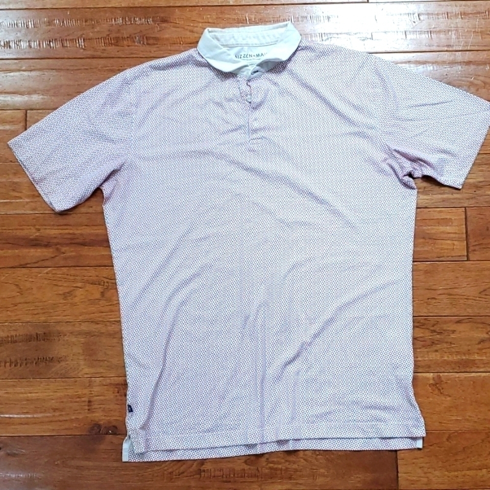 Mizzen+Main geometric diamond square golf polo